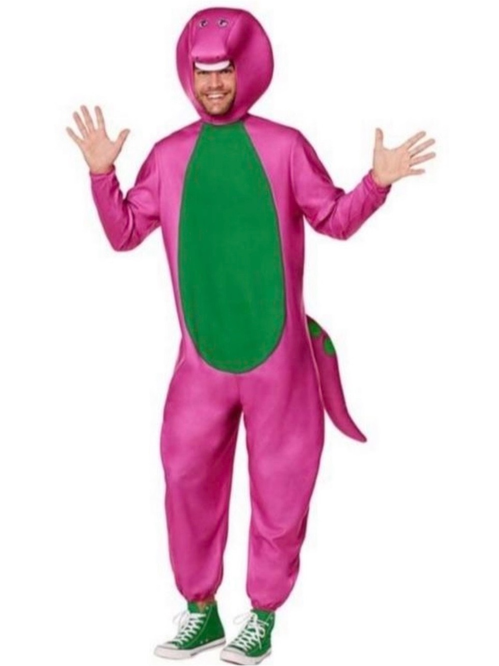 New!! Barney adult costume size L 42-44